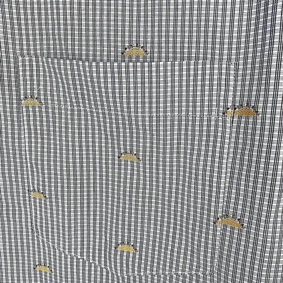 Rowm Taco Embroidered Plaid Button Down Short Sleeve Shirt Mens Size Large - Picture 2 of 5